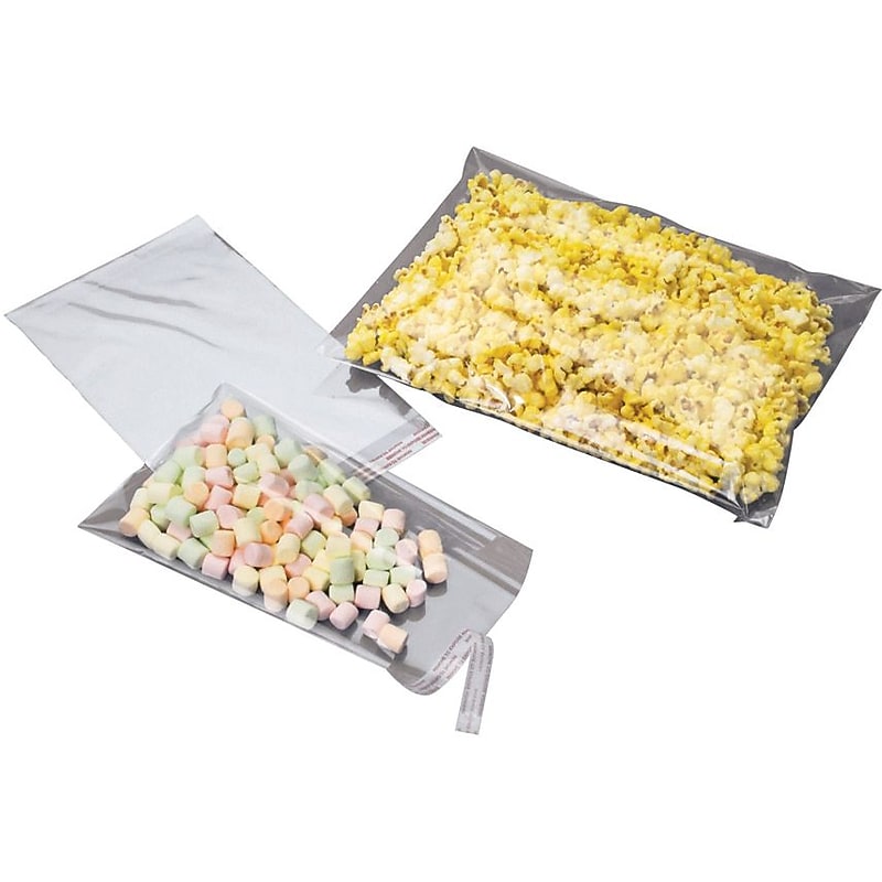 4.13"W x 9.5"L Lay Flat Poly Bag, 2 Mil, 100/Carton (236-0409-12A) image 1