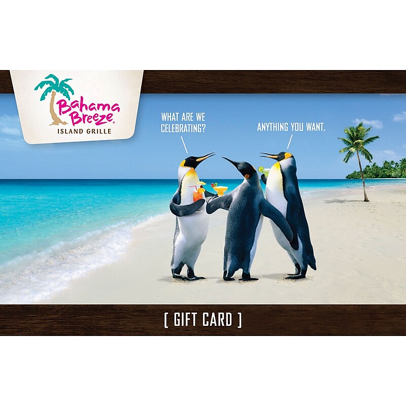 Bahama Breeze $50 Gift Card Email Delivery (68011B5000) image 1