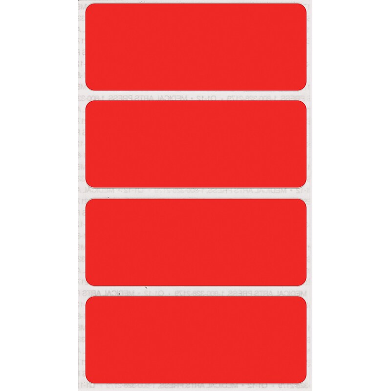See-Thru Full Color Label Protectors, Red, 250/Roll (32800) image 1