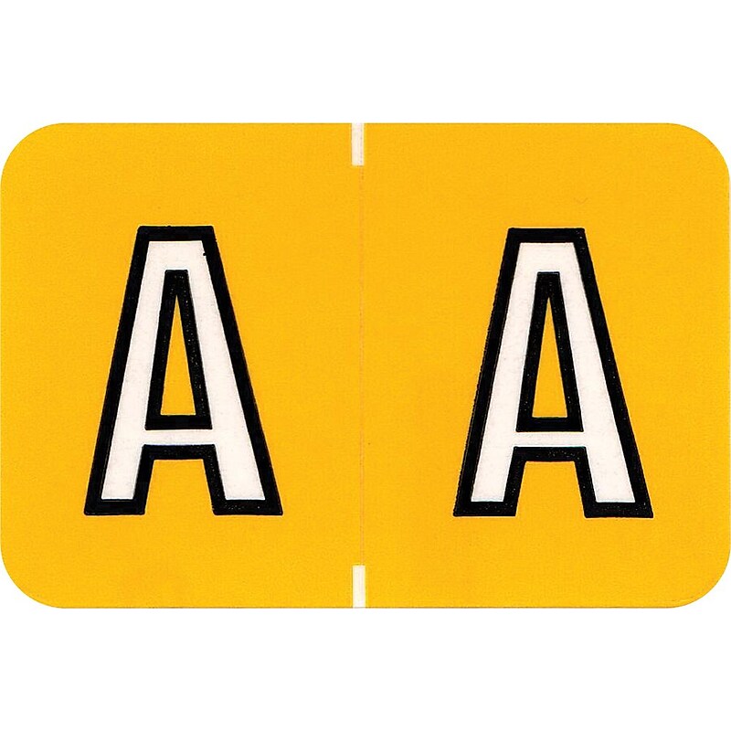 Medical Arts Press Colwell Jewel Tone Compatible Alpha Sheet Style Labels, "A", 126/Pack (34859) image 1