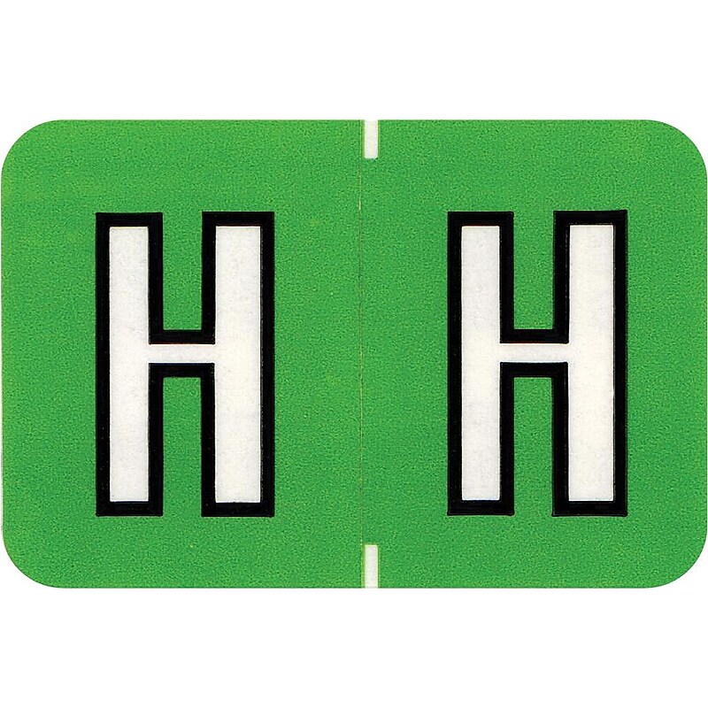 Medical Arts Press Colwell Jewel Tone Compatible Alpha Sheet Style Labels, "H", 126/Pack (34866) image 1