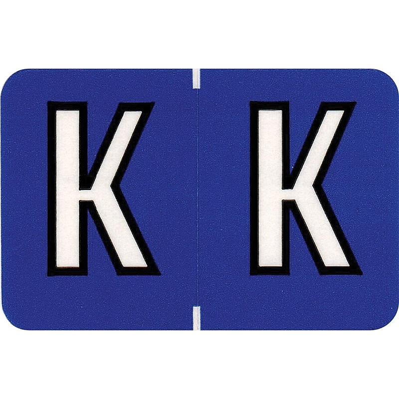 Medical Arts Press Colwell Jewel Tone Compatible Alpha Sheet Style Labels, "K", 126/Pack (34869) image 1