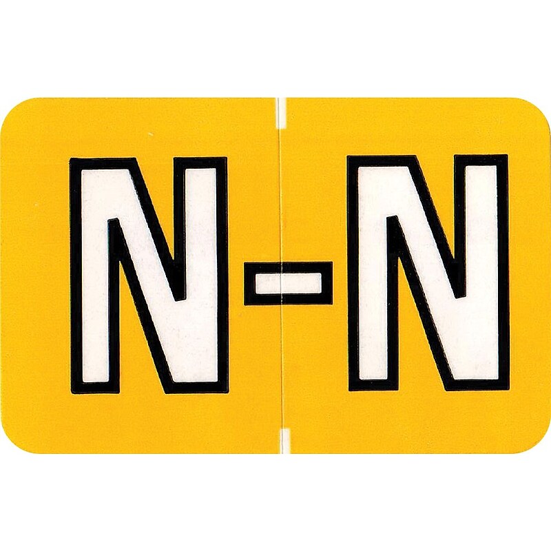 Medical Arts Press Colwell Jewel Tone Compatible Alpha Sheet Style Labels, "N", 126/Pack (34873) image 1