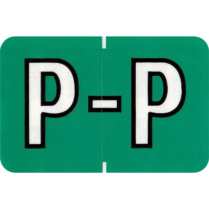 Medical Arts Press Colwell Jewel Tone Compatible Alpha Sheet Style Labels, "P", 126/Pack (34875) image 1