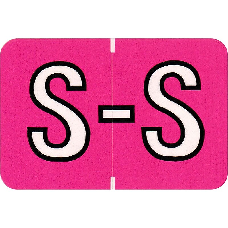 Medical Arts Press Colwell Jewel Tone Compatible Alpha Sheet Style Labels, "S", 126/Pack (34878) image 1