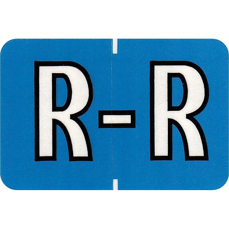 Medical Arts Press Colwell Jewel Tone Compatible Alpha Sheet Style Labels, "R", 126/Pack (34877) image 1
