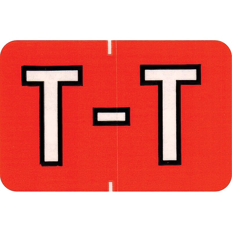 Medical Arts Press Colwell Jewel Tone Compatible Alpha Sheet Style Labels, "T", 126/Pack (34879) image 1