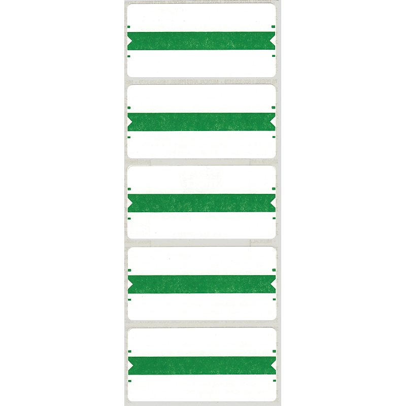 Medical Arts Press Wraparound Name Labels, Dk. Green, 250/Pack (32602) image 1