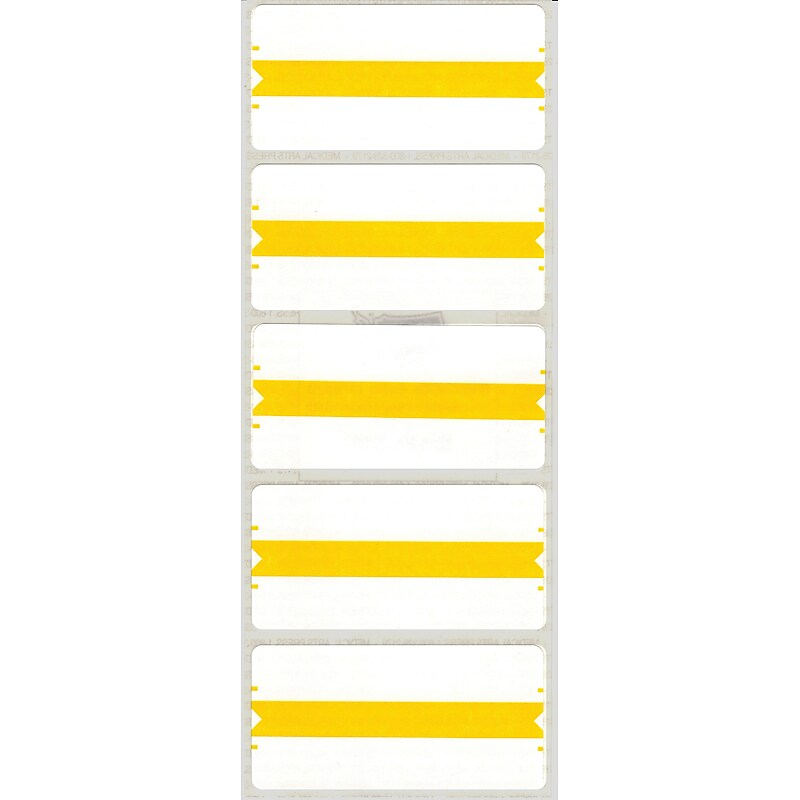 Medical Arts Press Wraparound Name Labels, Yellow, 250/Pack (32609) image 1