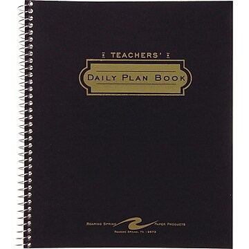 Roaring Spring Products Teacher's Daily Plan Books, 11" x 8 1/2", 56 Sheets, Printed Green Paper