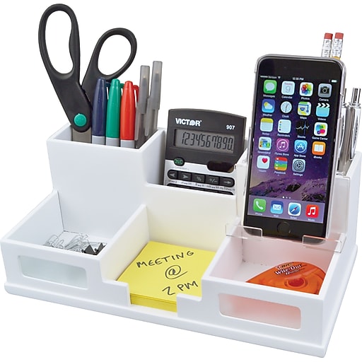 Shop Staples For Victor Wood Desk Organizer With Phone Holder