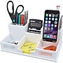 Victor Technology 6 Compartment Wood Compartment Storage with Smart Phone Holder, Pure White (W9525)~#|#~s0951557_sc7