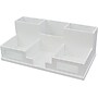 Victor Technology 6 Compartment Wood Compartment Storage with Smart Phone Holder, Pure White (W9525)~#|#~s0951558_sc7