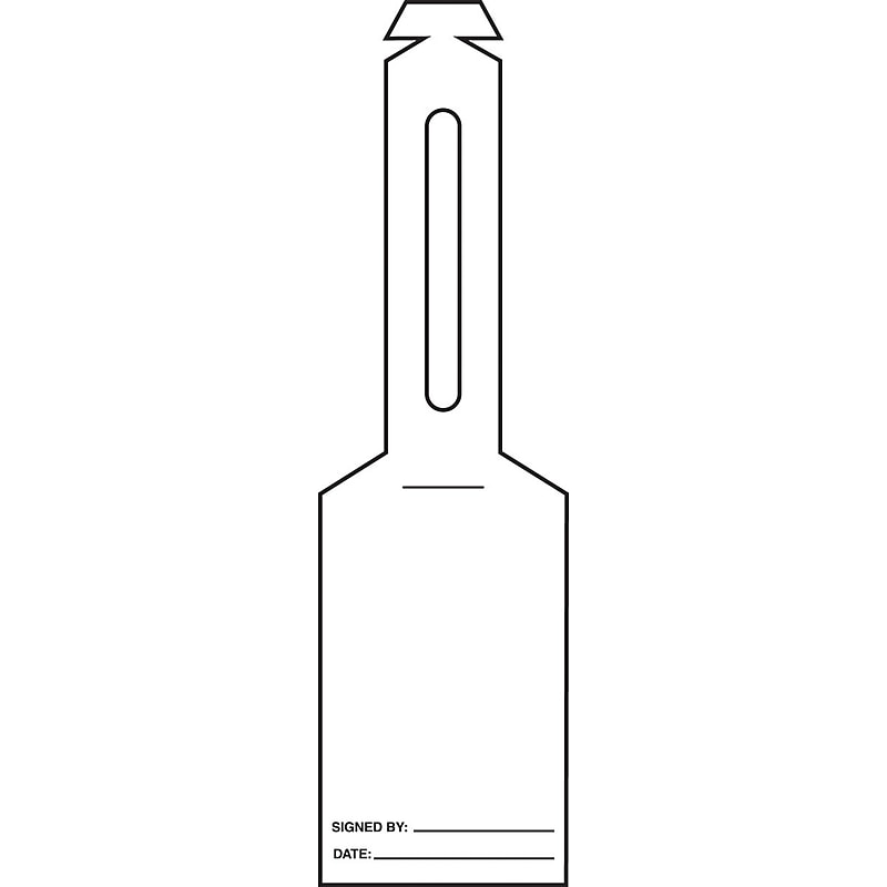 Accuform Loop 'n Strap Tags, Blank, White, Plastic, 25/Pack (TAL370) image 1