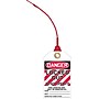 Accuform Loop 'n Lock Tie Tags, DANGER LOCKED OUT DO NOT OPERATE, RP-Plastic, 10/Pack (TAK639)~#|#~s0952197_sc7