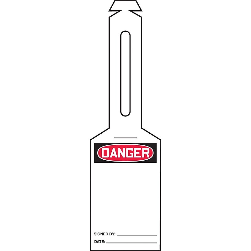 Accuform Loop 'n Strap Tags, DANGER (BLANK), Plastic, 25/Pack (TAL321) image 1