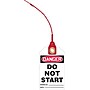 Accuform Loop 'n Lock Tie Tags, DANGER DO NOT START, RP-Plastic, 10/Pack (TAK603)~#|#~s0952543_sc7