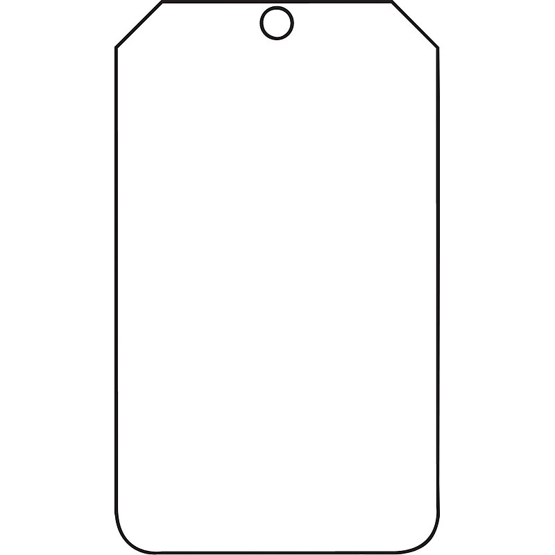 Accuform Solid Color Blank Tag, White, 5¾" x 3¼", PF-Cardstock, 25/Pack (MDT520CTP) image 1