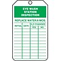 Accuform Safety Tag, EYE WASH STATION INSPECTION, 5 3/4" x 3 1/4", RP-Plastic, 25/Pack (TRS245PTP)~#|#~s0952710_sc7