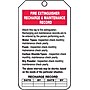 Accuform Safety Tag, FIRE EXTINGUISHER RECHARGE & MAINTENANCE RECORD, 5 3/4"x3 1/4", Plastic, 25/Pack (TRS211PTP)~#|#~s0952734_sc7