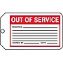 Accuform Production Control Tag, OUT OF SERVICE, 5 3/4" x 3 1/4", RP-Plastic, 25/Pack (MMT329PTP)~#|#~s0952745_sc7