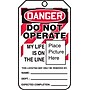 Accuform Safety Tag, DANGER DO NOT OPERATE MY LIFE IS ON THE LINE, 5 3/4" x 3 1/4", RP-Plastic, 25/Pack (MLT600PTP)~#|#~s0952748_sc7