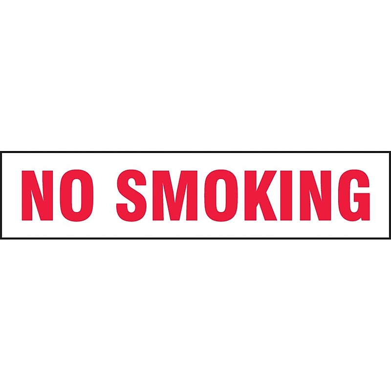 Accuform Safety Label, NO SMOKING, 2" x 9", Adhesive Vinyl, 5/Pack (LSMK540VSP) image 1