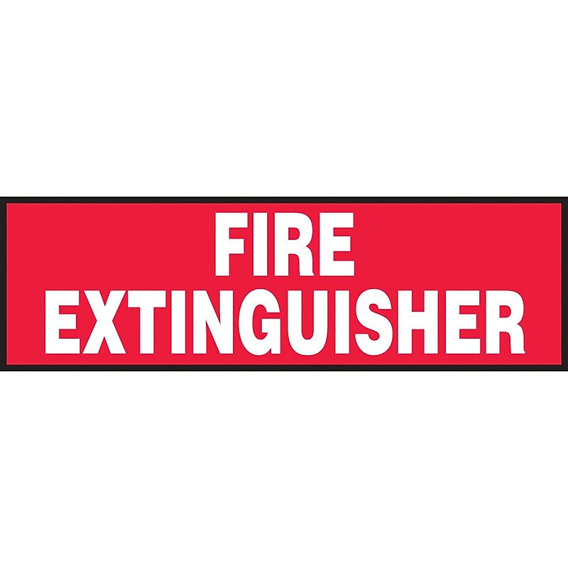 Accuform Safety Label, FIRE EXTINGUISHER, 3" x 7", Adhesive Vinyl, 5/Pack (LFXG420VSP) image 1