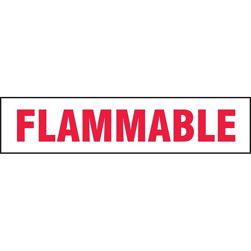 Accuform Safety Label, FLAMMABLE, 2" x 9", Adhesive Vinyl, 5/Pack (LCHL573VSP) image 1