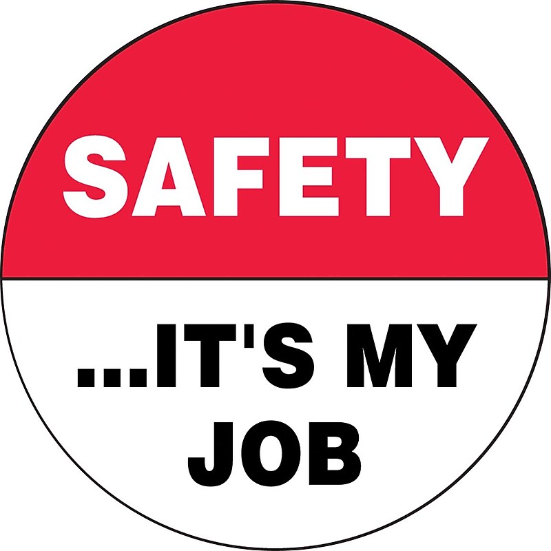 Accuform Hard Hat/Helmet Decal, SAFETY...IT'S MY JOB, 2 1/4", Adhesive Vinyl, 10/Pack (LHTL177) image 1