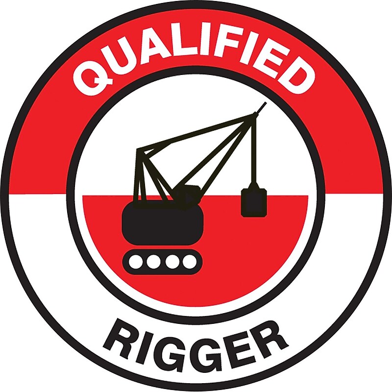 Accuform Hard Hat/Helmet Decal, QUALIFIED RIGGER, 2¼", Adhesive Vinyl, 10/Pack (LHTL347) image 1