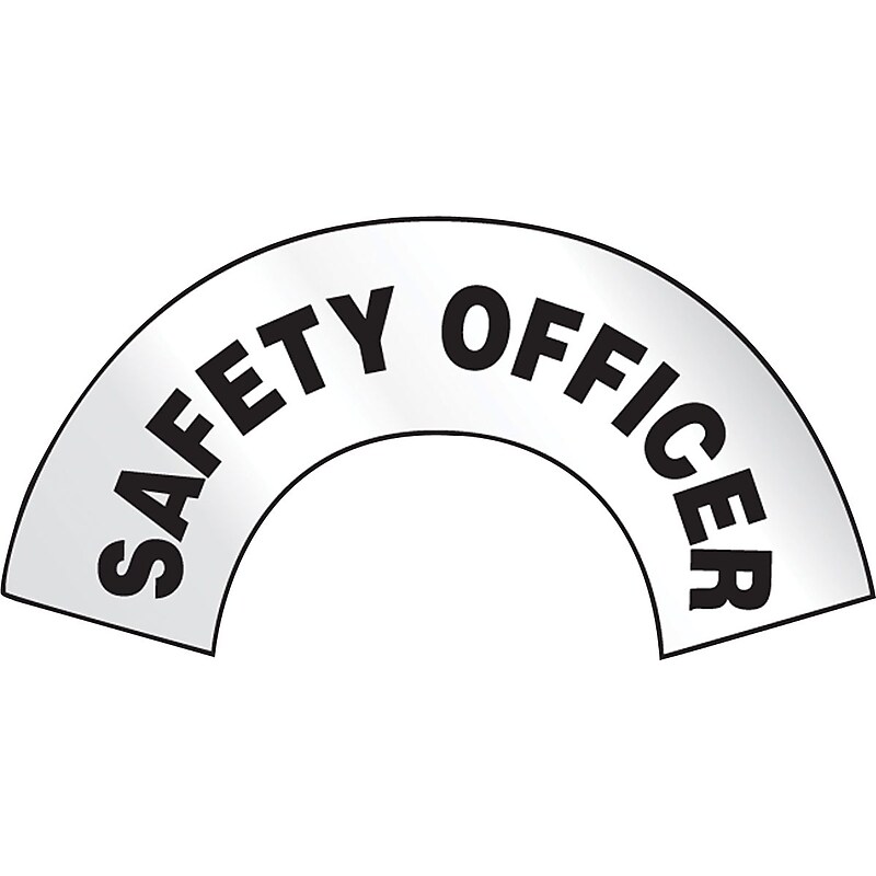 Accuform ER Reflective Helmet Sticker, SAFETY OFFICER, 3"x6-7/8", Adhesive Vinyl (MRBWRV11RFV) image 1