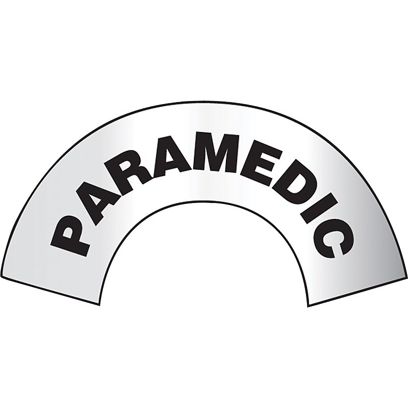 Accuform Emergency Response Reflective Helmet Sticker, PARAMEDIC, 3" x 6-7/8", Adhesive Vinyl (MRBWRV10RFV) image 1