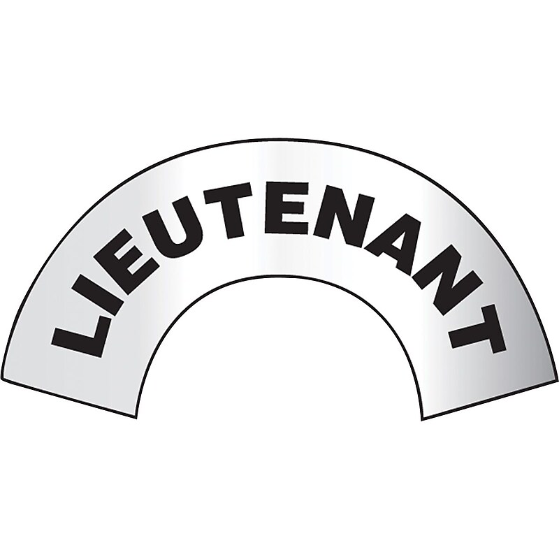 Accuform Emergency Response Reflective Helmet Sticker, LIEUTENANT, 3"x6-7/8", Adhesive Vinyl (MRBWRV08RFV) image 1