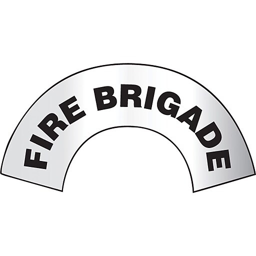Accuform ER Reflective Helmet Sticker, FIRE BRIGADE, 3"x67/8