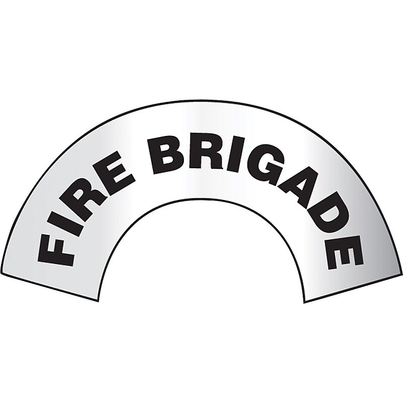 Accuform ER Reflective Helmet Sticker, FIRE BRIGADE, 3"x6-7/8", Adhesive Vinyl (MRBWRV07RFV) image 1