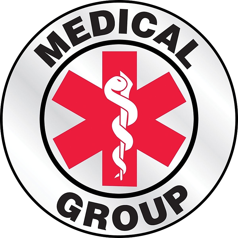 Accuform Emergency Response Reflective Helmet Sticker, MEDICAL GROUP, 2¼", Adhesive Vinyl (LHTL628) image 1