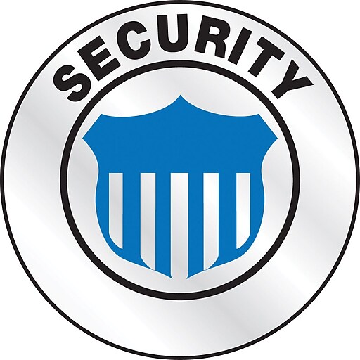 Accuform Emergency Response Reflective Helmet Sticker, SECURITY, 2 1/4