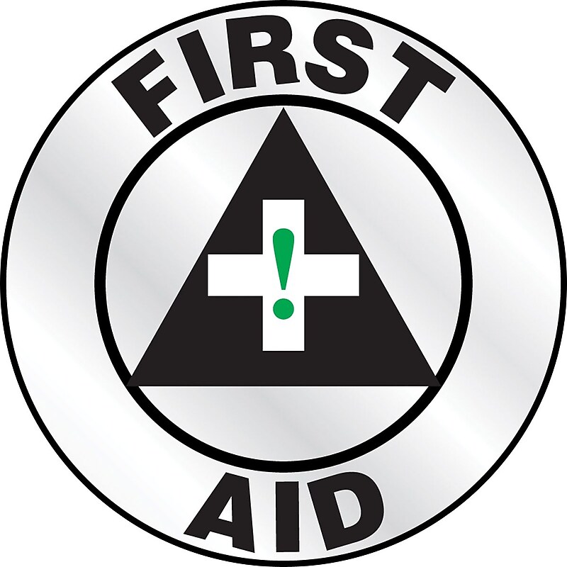 Accuform Emergency Response Reflective Helmet Sticker, FIRST AID, 2 1/4", Adhesive Vinyl (LHTL621) image 1