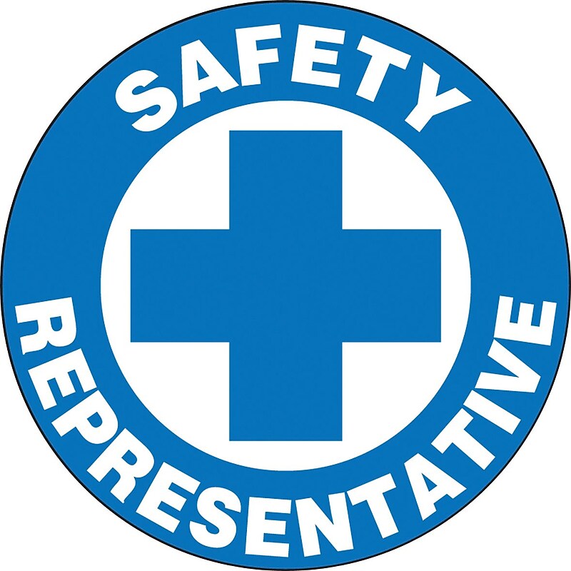 Accuform Hard Hat/Helmet Decal, SAFETY REPRESENTATIVE, 2 1/4", Adhesive Vinyl, 10/Pack (LHTL153) image 1