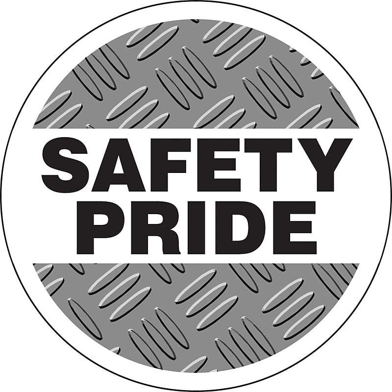 Accuform Hard Hat/Helmet Decal, SAFETY PRIDE, 2¼", Adhesive Vinyl, 10/Pack (LHTL210) image 1