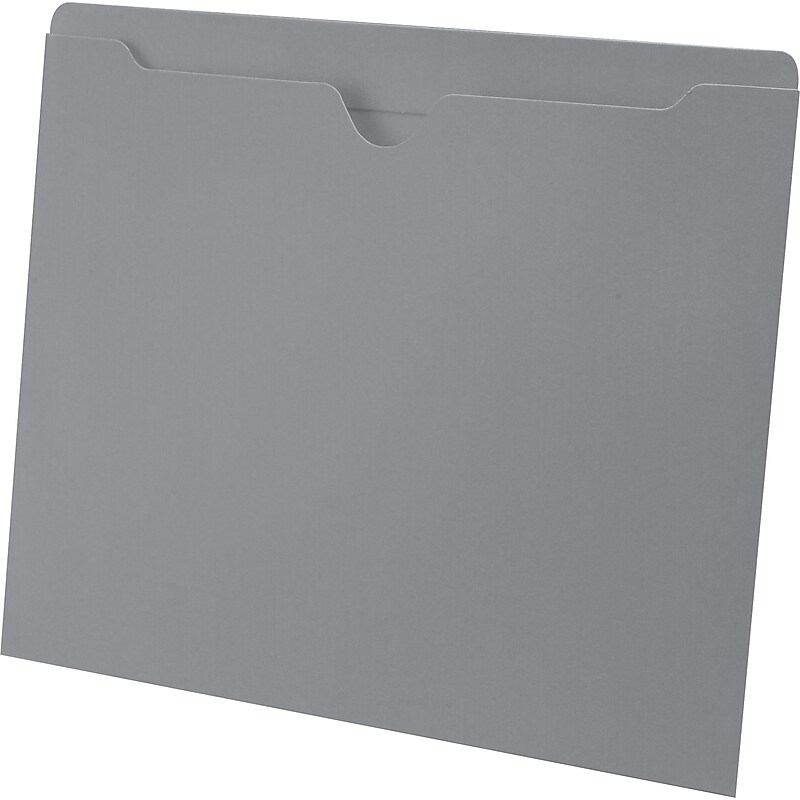Medical Arts Press Reinforced File Pocket, Letter Size, Gray, 100/Box (55475GY) image 1