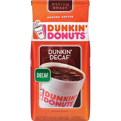 Dunkin' Donuts Dunkin' Decaf Ground Coffee, 12 oz Staples