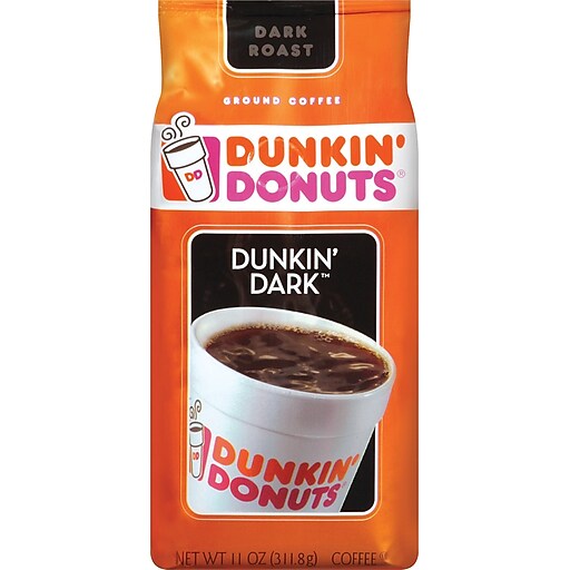 Dunkin' Donuts Dunkin' Dark Roast Ground Coffee, 11 oz Staples