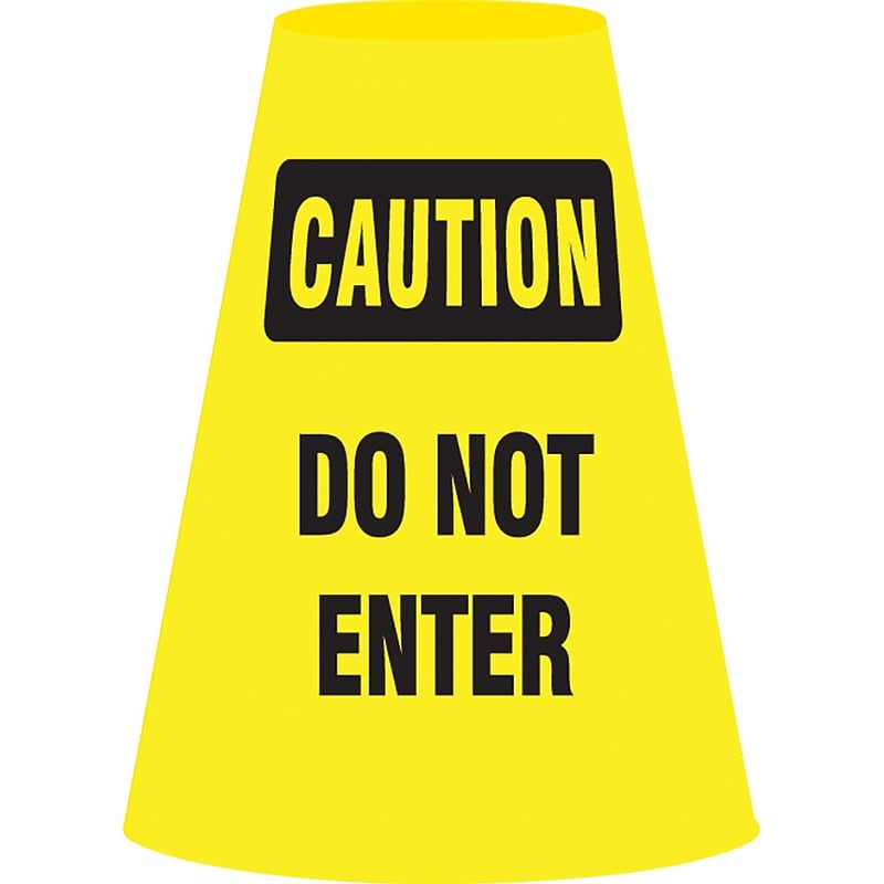Accuform Traffic Cone Cuff Vinyl Traffic Cone Collar, Yellow/Black, 6/Pack (FBC911P) image 1