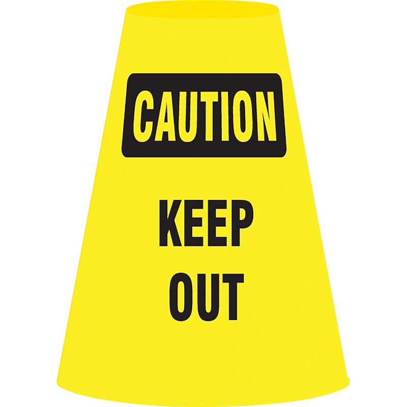 Accuform Traffic Cone Cuff Vinyl Traffic Cone Collar, Yellow/Black, 6/Pack (FBC915P) image 1