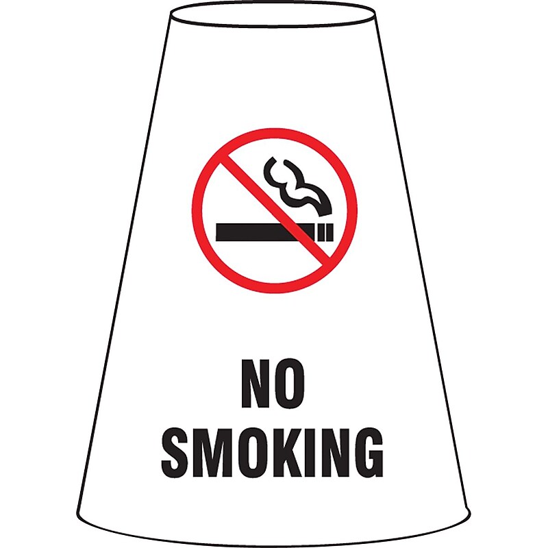Accuform Traffic Cone Cuff Sleeve, NO SMOKING, Reinforced Vinyl (FBC917E) image 1