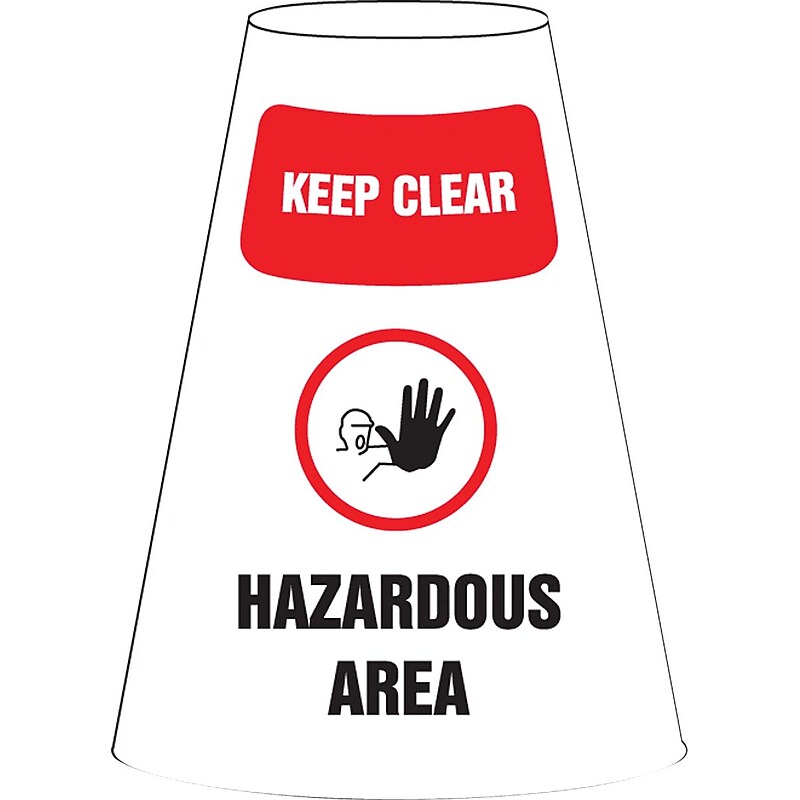 Accuform Traffic Cone Cuff Vinyl Traffic Cone Collar, White (FBC922E) image 1