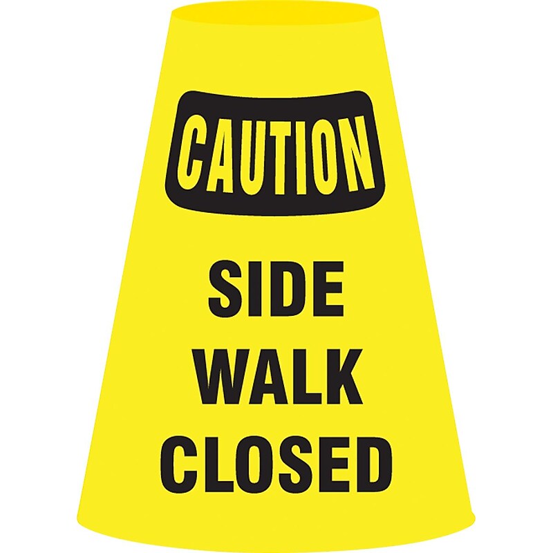 Accuform Cone Cuff Vinyl Traffic Cone Collar, Yellow/Black (FBC912E) image 1