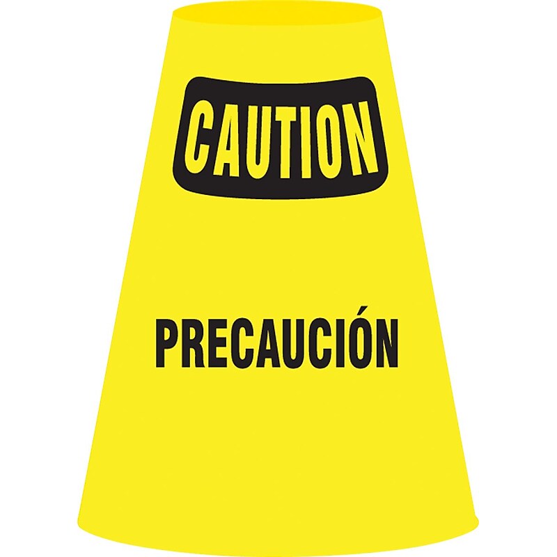 Accuform Cone Cuff Vinyl Traffic Cone Collar, Yellow/Black (FBC916E) image 1